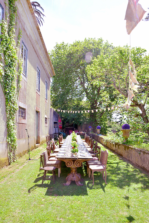rustic vintage wedding reception at the quinta